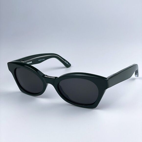 SALE! NEW Balenciaga BB0230S 006 Green Grey Cat Eye Women Sunglasses